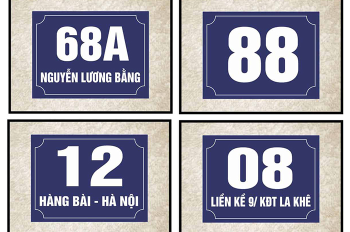 Dịch vụ xin biển số nhà